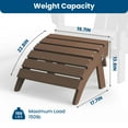 thumbnail image 5 of JUSTLET Foldable Footstool/ Ottoman for Adirondack Chairs - HDPE Material, All - Weather & Waterproof, Brown, 5 of 8