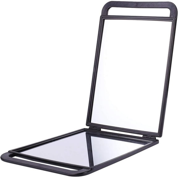 Large Hand Mirror with Double Handle - Double Sided Hand Held Mirror with Handle(14.17''x 9.45'') - Hair Salon Hand Mirrors,Babershop Hairstylist Mirrors and Barber Accessories