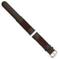 thumbnail image 2 of DeBeer 20mm Brown Army Style Nylon and Leather with Stainless Steel Buckle 7.75 inch Watch Band, 2 of 5