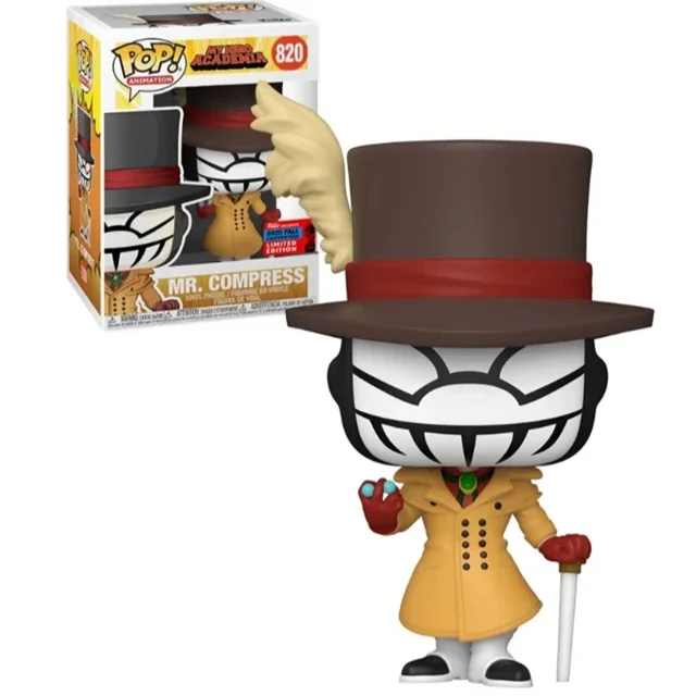 2025 FUNKO POP NEW Arrival My Hero Academy Animation MR.Compress #820 Figura de acción de vinilo limitada Juguetes para niños Regalo