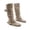 STONE, variant on GJPBGK Women’s Boots Knee High Slouchy Boots Suede Faux Fur Lined Side Zipper Buckle Winter Fashion Boots