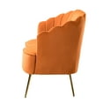 thumbnail image 4 of Cute Loveseat Sofa with Flower Shaped Back Design, Orange, 4 of 10