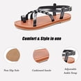 thumbnail image 3 of Ataiwee Women's Flat Slide Sandals - Fashion Casual Braided Toe Ring Cute Summer Shoes., 3 of 6