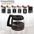 thumbnail image 3 of Jarra de vidrio de 14 tazas de repuesto para cafeteras Cuisinart Modelos DCC-2200RC, DCC-2200, DCC-2600, DCC-2800, DCC-3200, DCC-3200P1, DCC-3200FR, DCC-T20, DCC-1800FR, CBC-7400, CBC-7000PC, 3 of 7