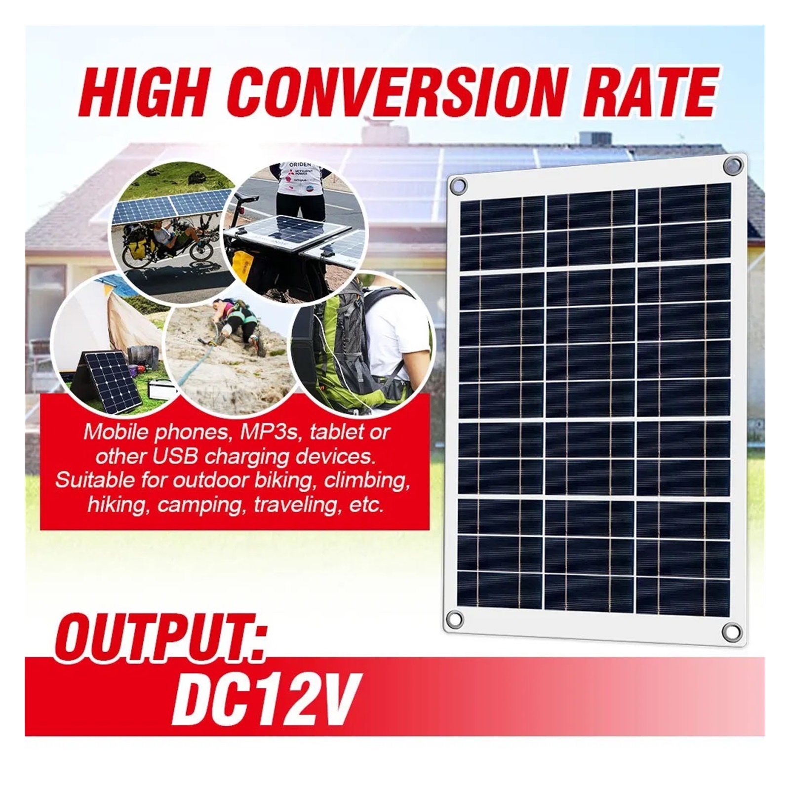 Solar panel 600W 12V Solar Panel System 6000W 110V/220V Inverter Kit Mobile power supply