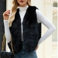 thumbnail image 5 of Ashirexll Womens Vests Outerwear, Fleece Vest Women, Warm Faux Fur Sleeveless Coat With V Neck For Winter Solid Color Outerwear, 5 of 7