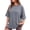 Sky Blue #1, variant on Oversized Striped Short Sleeve Shirts for Women Crew Neck Drop Shoulder Tshirts Y2K Casual Summer Tops Navy M