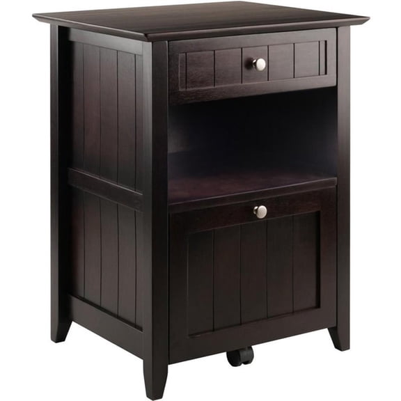 Winsome Burke 2-Drawer Transitional Solid Wood File Cabinet in Coffee