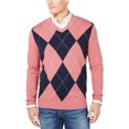 thumbnail image 1 of Club Room Mens Argyle Knit Pullover Sweater, pink, L, 1 of 1