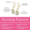 thumbnail image 2 of Cate & Chloe Izzy 18k Yellow Gold Plated Drop Earrings with Simulated Diamond Crystals Gift for Women, 2 of 9