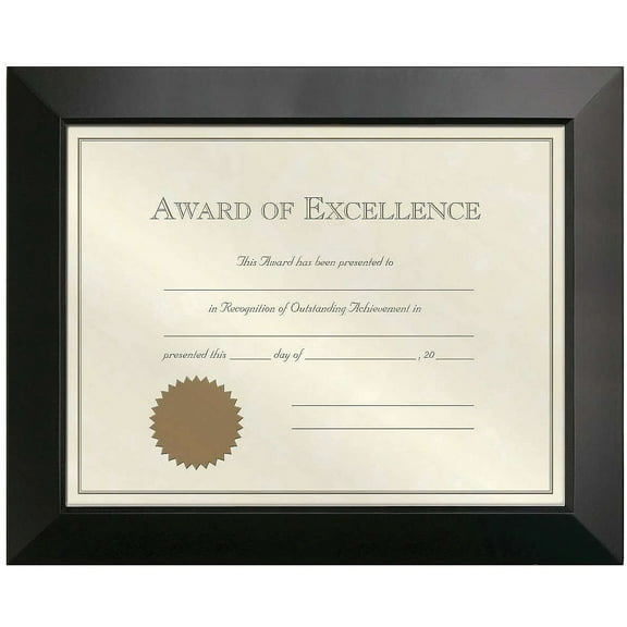 DAKOTA Ebony-Black Certificate 8one-half inchx11 frame - 8.5x11