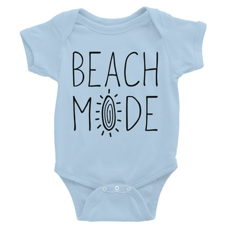

365 Printing Beach Mode Baby Bodysuit Gift Sky Blue Infant Jumpsuit Baby Gift