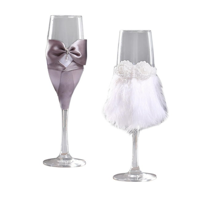 2x Verres à Champagne de Mariage, Verres MR, Verrerie, Anniversaire Moderne, Style Mode B