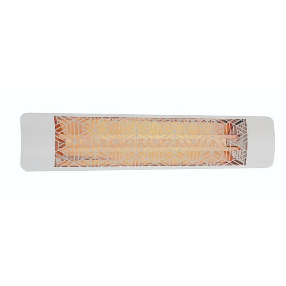 Eurofase Heating - 4000 Watt Electric Infrared Dual Element Heater-208 Voltage-White Finish-Mason Decorative Fascia