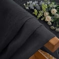 thumbnail image 6 of MKHILL 24 Inch Short Crushed Sheer Curtains 2 Panels, Light Filtering Voile Drapes for RV Camper Laundry Over Sink, Rod Pocket Small Window Panels, Each 42" W x 24" L, Black, 6 of 10