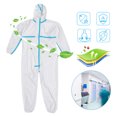 thumbnail image 4 of Combinaison de Protection Extérieure à Capuche Vêtements de Sécurité Jetables pour Laboratoire Atelier, 4 of 8