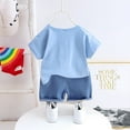 thumbnail image 5 of Mercatoo Toddler Kids Baby Boy 𝐂artoon Rainbow Print T-Shirt Jeans Denim Shorts Outfits Baby Boy 𝐆ift Basket, 5 of 5