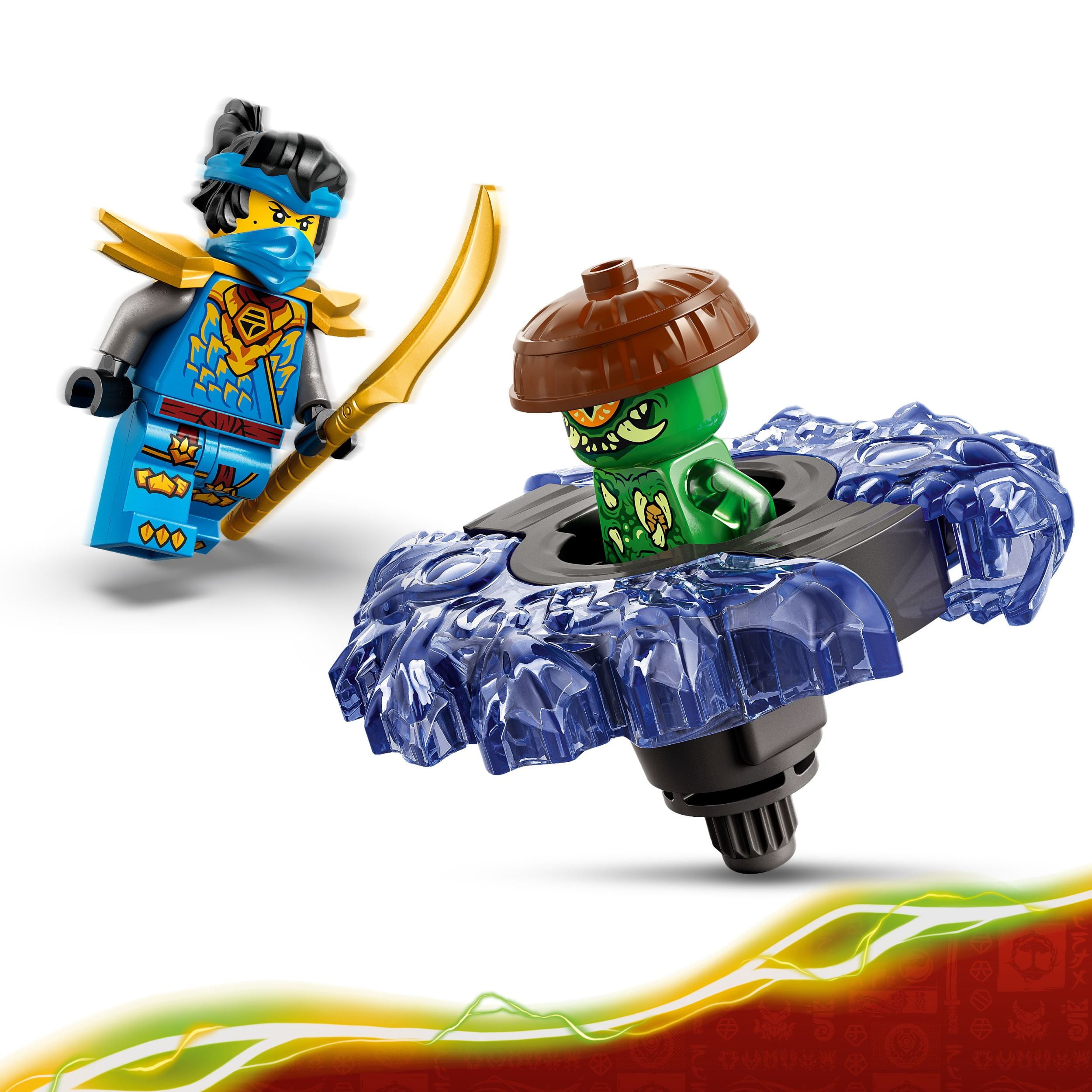 LEGO NINJAGO Nya vs. Mutation Monster Spinner Building Toy for Boys & Girls - Ninja Toy Figures & Playset for Kids, Ages 6+ - Includes 2 Minifigures for Pretend Play - Gift Idea for Birthdays - 71849