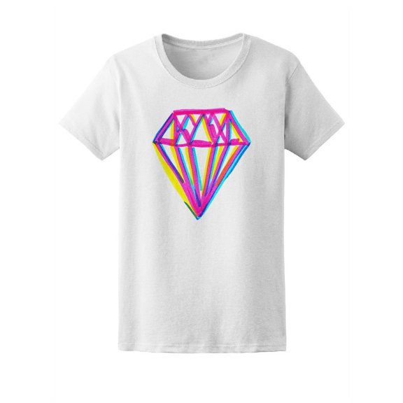 Fantasy Cool Watercolor Diamond T-Shirt Women -Image by Shutterstock, Female XX-Large