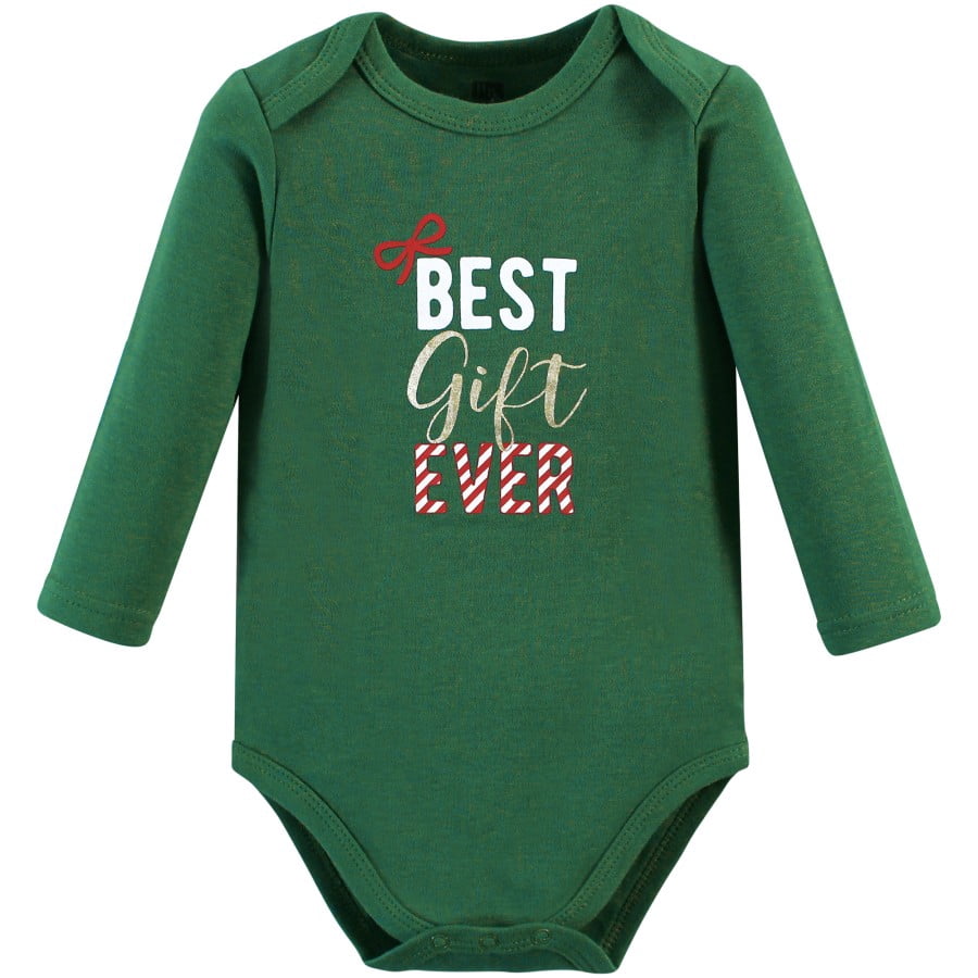 Hudson Baby Cotton Long-Sleeve Bodysuits, 3-Pack, Newborn- 24 Months