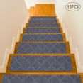 thumbnail image 4 of 15Pcs Non-Slip Stair Treads Carpet Self-Adhesive Indoor Safety Rug for Wooden Steps, 4 of 12