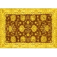 thumbnail image 1 of Ahgly Company Machine Washable Indoor Rectangle Abstract Yellow Modern Area Rugs, 2' x 4', 1 of 4