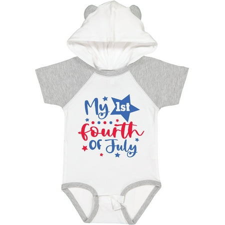 

Inktastic My 1st 4th of July with Stars Gift Baby Boy or Baby Girl Bodysuit