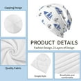 thumbnail image 3 of Beanie for Men and Women, ship blue sails anchors white Cozy Winter Hat Beanies Hats Skull Cap, Soft Cool Knit Hats for Women Men Men's Skullies & Beanies, 3 of 5