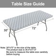 thumbnail image 2 of yeuweold 1pcs Rectangular Vinyl Tablecloth Elastic Table Cover with Flannel Lining Waterproof and Washable Table Protector for Outdoor Indoor Picnic Camping, 2 of 5