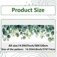 thumbnail image 2 of Calcomanías estáticas para ventanas con hojas de eucalipto grandes de 15 x 46 pulgadas, hojas verdes de primavera, calcomanías para ventanas colgantes de verano, vinilo estático no adhesivo de doble, 2 of 7