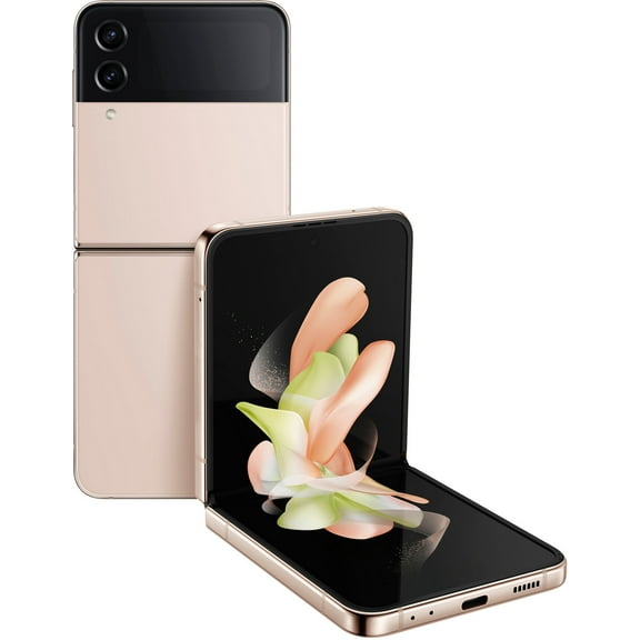Pre-Owned Used Samsung Galaxy Z Flip4 Smartphone, Fully Unlocked,256 GB Storage   8 GB RAM, Pink Gold