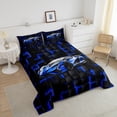 thumbnail image 4 of Erosebridal Gradient Rectangle Bedding Sets Twin with Comforter, Cool Racing Car Duvet Insert, Extreme Sports Decor, Reversible, 4 of 7