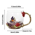 thumbnail image 3 of 100Fens Enamel Colored Water Cup Glass Cup Coffee Cup Valentine's Day Gift Cup, 3 of 9