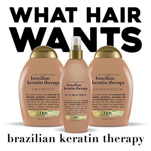 Flat iron spray ogx hotsell