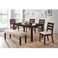 thumbnail image 2 of Aerys Terry Solid wood Dining Bench in Cappuccino, 2 of 2