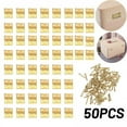 thumbnail image 1 of 50pcs Mini Brass Hinge For Small Craft Door Box Accessories Gold 8*10mm, 1 of 11