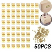 50pcs Mini Brass Hinge For Small Craft Door Box Accessories Gold 8*10mm