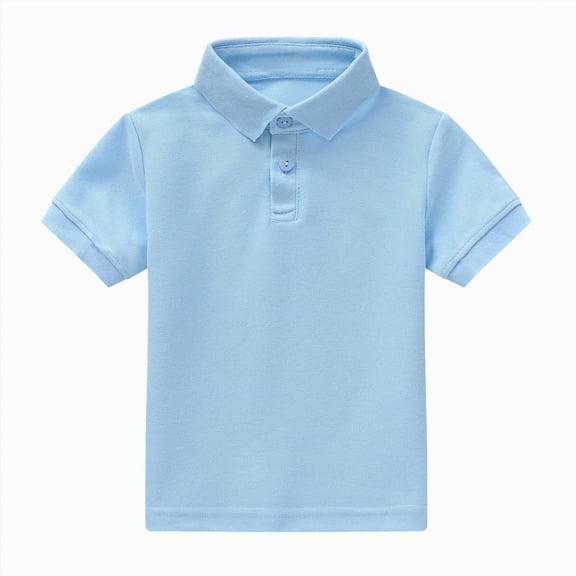 NIEWTR Toddler Boys Summer Polo Shirt Short Sleeve Lightweight Top for Playdates and Casual Outings(A01-Blue,3-4 Years)