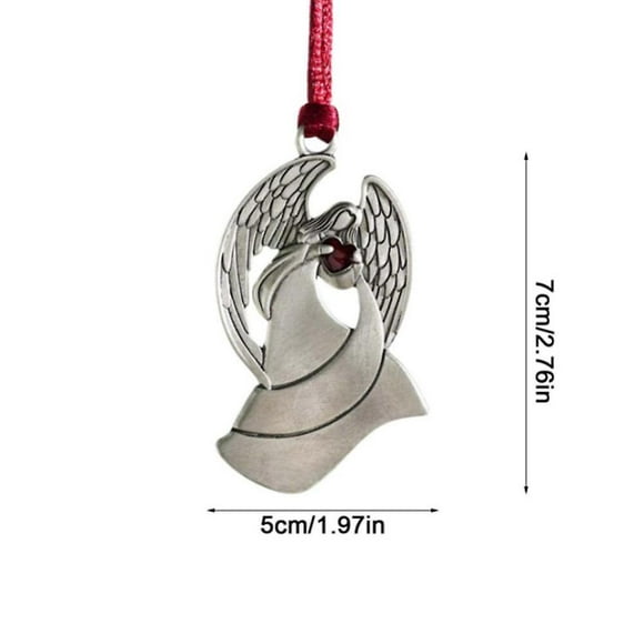 Pewter Christmas Tree Pendant for DIY Craft Hanging Decoration for Home Party and Xmas Tree