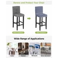 thumbnail image 3 of Farmhouse Navy Blue White Striped Bar Stool Covers Set of 4, Modern Stripes Stretch Washable Bar Chair Covers with Backs, Removable Pub Counter Height Chair Cover for Kitchen Dining Room Cafe, 3 of 7