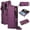 Purple, variant on Dteck Wallet Bag Case for Samsung Galaxy Z Fold 4,Magnetic Leather Wallet Case with RFID Blocking Card Holder Multi-Function Stylish Ring Zipper Purse Cover with Shoulder Strap/Wrist Strap,White