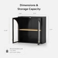 thumbnail image 5 of EYYTHUNG Bathroom Wall Cabinet, Medicine Cabinets with Arched Acrylic Door, Over Toilet Storage Cabinet with Adjustable Shelf, Black/Oak, 5 of 7