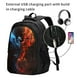thumbnail image 2 of Easygdp Red And Blue Fire Bird Mochila para Laptop de Viaje con Puerto USB, Mochila para Laptop con Puerto de Carga USB para Mujeres y Hombres, 2 of 7