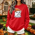 thumbnail image 2 of Enjoytime Halloween Oversized Sweatshirt for Women Casual Pullover Crew Neck Sweatshirts Fall Cute Ghost Graphic Long Sleeve Tops, 2 of 5