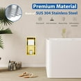 thumbnail image 4 of Recessed Toilet Paper Holder, 304 Stainless Steel Bathroom Toilet Paper Holder with Storage, in Wall Tissue Toilet Roll Holder, Brushed Golden, 4 of 15
