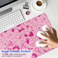 thumbnail image 4 of Long Mouse Pads for Desk,Pink Breast Cancer Desk Mats on Top Of Desks, Desk Mouse Pad Extra Large with 3mm Non-Slip Base and Stitched Edge for Gaming,Office,Work,Home 31.5x15.7in, 4 of 5
