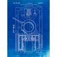 thumbnail image 2 of Borders, Cole 19x24 Black Ornate Wood Framed with Double Matting Museum Art Print Titled - PP365-Faded Blueprint Insulated Military Tank Patent Poster, 2 of 4
