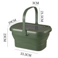 thumbnail image 3 of Cesta De Picnic Cesta plegable para acampar, equipo, contenedor de frutas y alimentos para exteriores (verde) Likrtyny Para Estrenar, 3 of 6