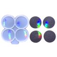thumbnail image 4 of 4 Moldes de carrete de insignia para resina, molde de agarre de teléfono para resina Uv, molde redondo holográfico, 4 of 5