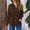 Coffee, variant on Ladies Shirts Summer Top for Women Casual Women's Long Sleeve Shirt for Everyday Wear Relaxed Fit Round Neck Solid Blouse Ideal for Spring and Summer Easy Care Options for Daily Leisure White L
